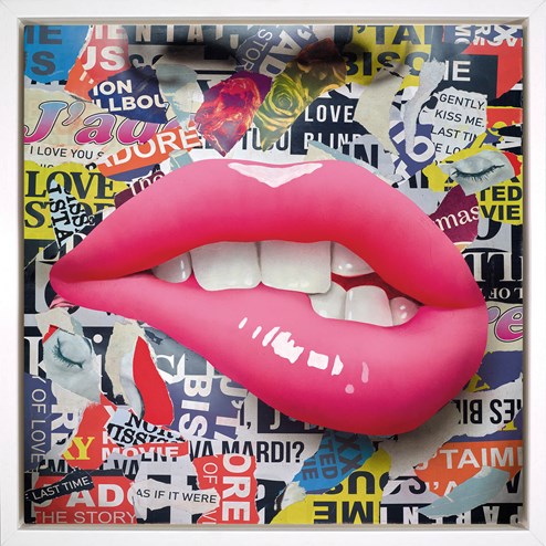Temptation by Rerun - Framed Embelished Box Canvas